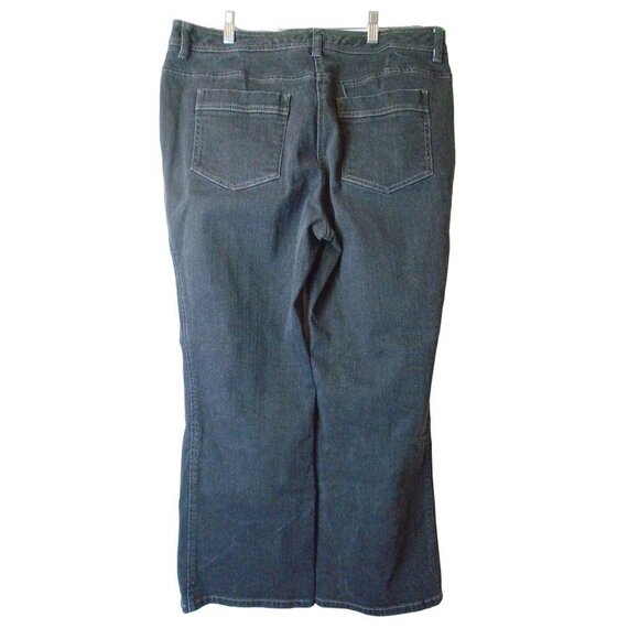 Chico's Platinum Black Jeans Sz 2.5 Short Petite Wide Leg (US 14) - Picture 6 of 8